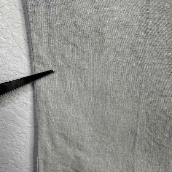 James Perse Pants Women's Small Gray Linen Blend Straight Leg Casual Minimalist - Picture 7 of 7